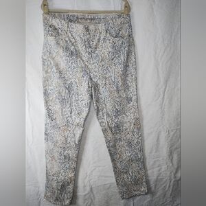 Chico's Snake Print Ankle Pants - Gray and Tan
